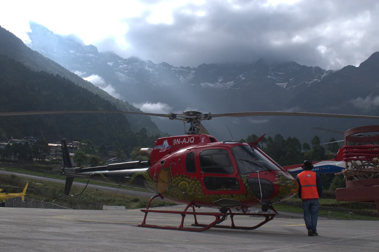 Namche to Lukla Helicopter Transfer | Everest Trek Shortcut